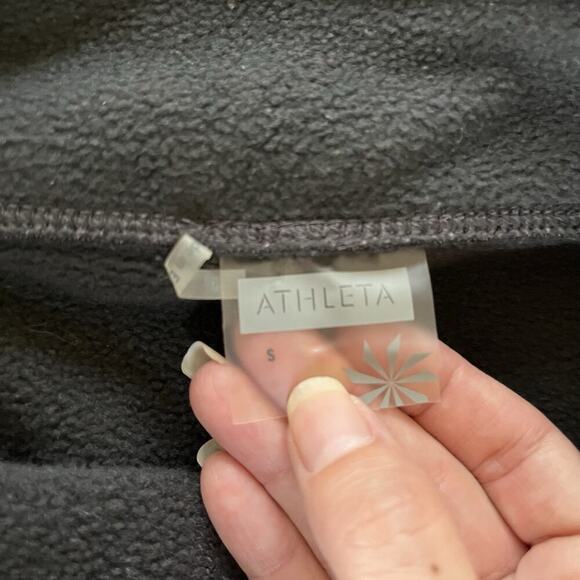 Athleta Small Fleece Lined Thermal Winter Straight Leg Pants Dark Gray - Picture 9 of 11